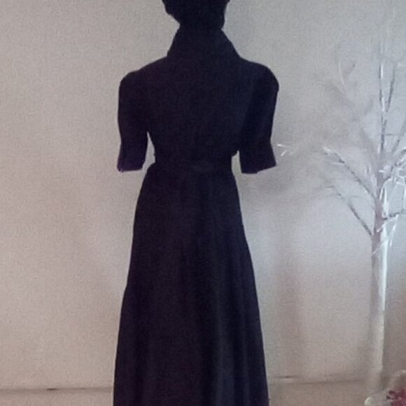 Jones New York Taffeta Wrap Burgundy Shimmery 50's Style Dress Size 8 - Picture 3 of 7